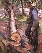 Edvard Munch Lumberer oil painting